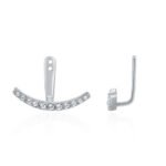 Muse Ear Jacket con Cristales de Zirconia Transparente