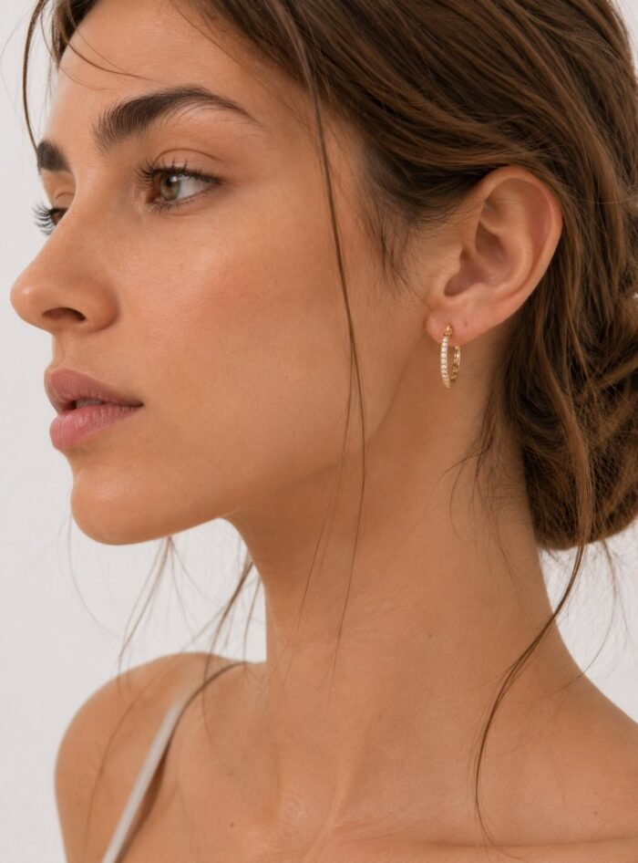 AArgollas Eternity Oro 18 mm con Cristales de Austria – Aros Mujer - Imagen 3