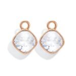 Charms Cushion con Cristal Austriaco en Rodio u Oro Rosado - Imagen 2