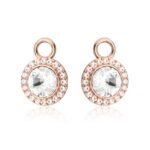 Charms Angelical con cristal transparente chapado en oro - Imagen 9