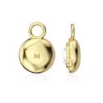 Charms Angelical con cristal transparente chapado en oro - Imagen 4