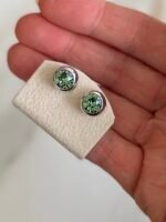 Aros pegados Round Solitaire Small con cristal de Austria - Imagen 8