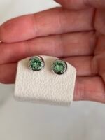 Aros pegados Round Solitaire Small con cristal de Austria - Imagen 9