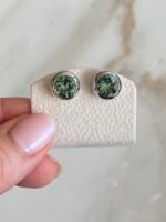 Aros pegados Round Solitaire Small con cristal de Austria - Imagen 10