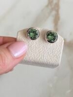 Aros pegados Round Solitaire Small con cristal de Austria - Imagen 11