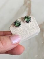 Aros pegados Round Solitaire Small con cristal de Austria - Imagen 12