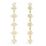 Colgantes-Polaris-Deep Drop-Star-Mix-con cristales-transparentes chapados-en-oro