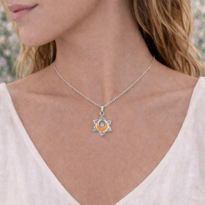 Collar Mystic Chakra Sacro con Cristales de Austria - Imagen 3