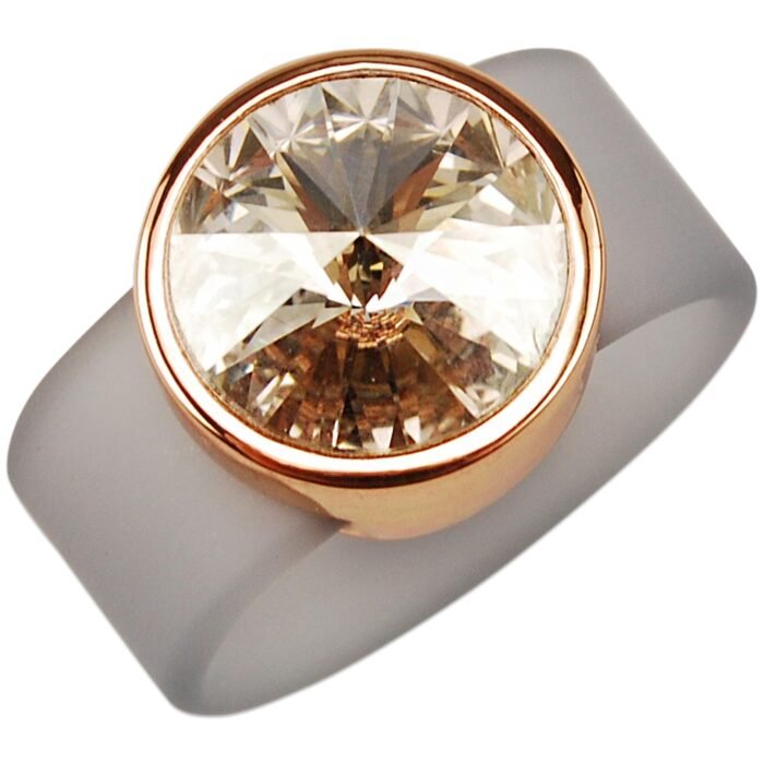 Anillo Deborah de Silicona con Cristal Austriaco - Imagen 3