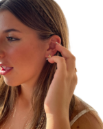 Aros Pequeños Vika de 10 mm con Baño en Oro - Imagen 6