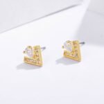 Aros Pequeños Vika de 10 mm con Baño en Oro - Imagen 3