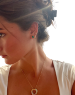 Aros Mini Estrella de 8 Puntas con Cristal Transparente en Rodio - Imagen 8