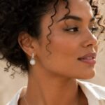 Aros Colgantes Angelic Circle con Cristal Transparente en Rodio - Imagen 2