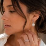 Aros Colgantes Angelic Circle con Cristal Transparente en Rodio - Imagen 3
