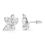 Aros Edna Drop Mix Charms con Cristal Transparente y Baño en Platino - Imagen 2