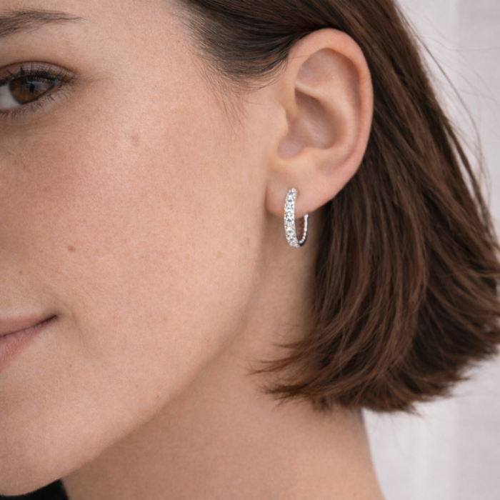 Argollas Eternity 14 mm con Cristales Swarovski - Imagen 3