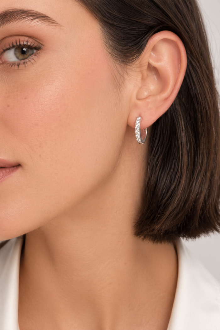 Argollas Eternity 14 mm con Cristales Swarovski - Imagen 9