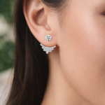 Aros Ear Jacket Elegance con Cristal de Austria y Baño en Rodio - Imagen 6