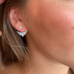 Aros Ear Jacket Elegance con Cristal de Austria y Baño en Rodio - Imagen 8