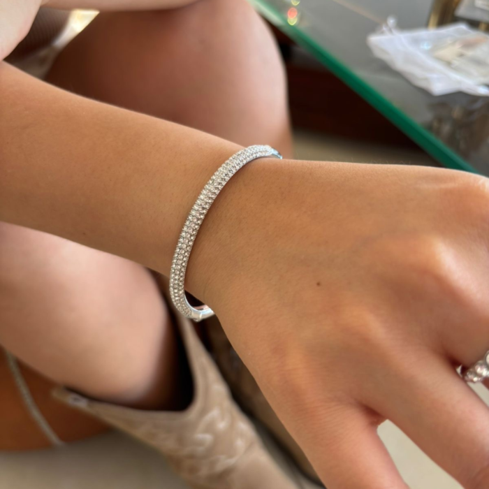 pulsera roca con cristales de austria