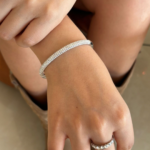 detalle pulsera rodio con cristales austria