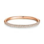 Pulsera de Piedra con Cristales Austriacos en Oro Rosa