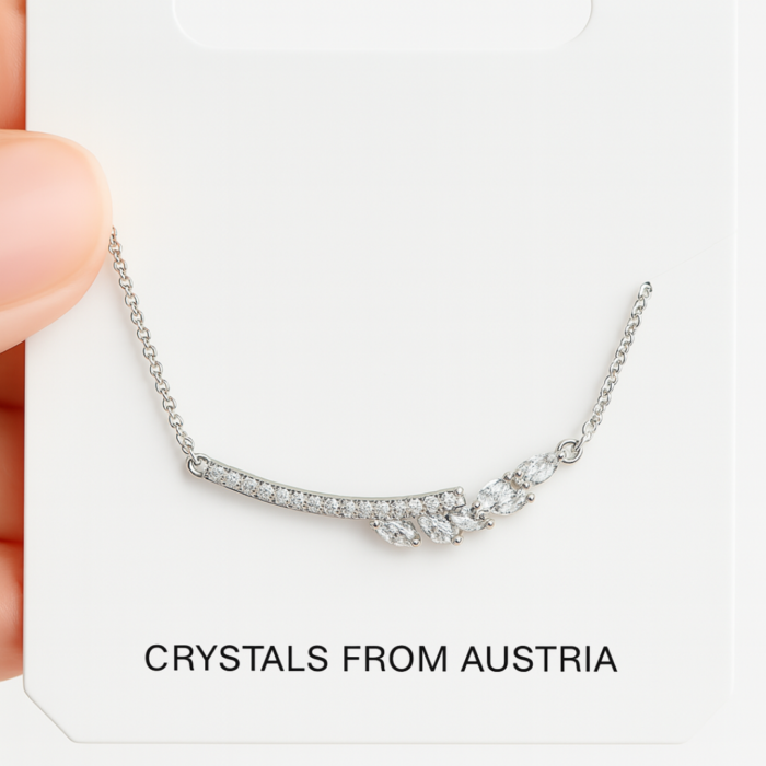 Collar Laeta César con Cristales de Austria en Rodio - Imagen 5