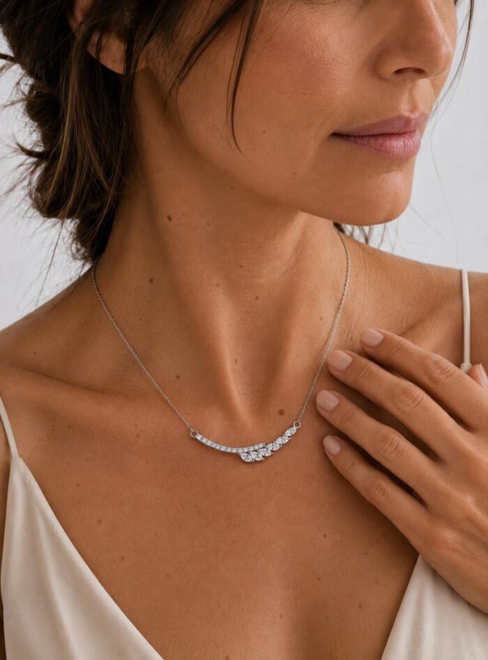 Collar Mujer con Cristales de Austria y Rodio – Laeta César - Imagen 5
