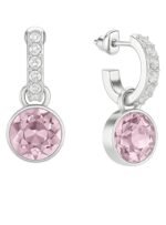 Aros Colgantes Amatista Claro con Cristales de Austria