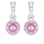 Detalle Charm Lágrima con Cristal de Austria Amatista Claro