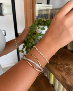 Pulsera Jazz con Zirconia Cúbica en Rodio - Imagen 3