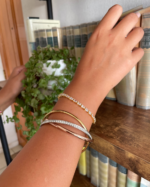 brazalete tricolor pavé joyas bloom