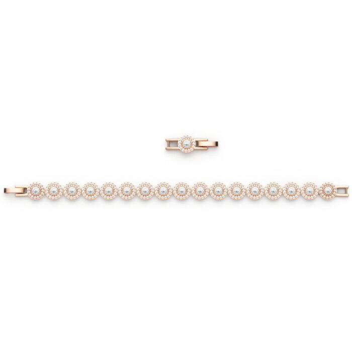 Pulsera Angelical Cristales de Austria Ajustable en Oro Rosa - Imagen 5