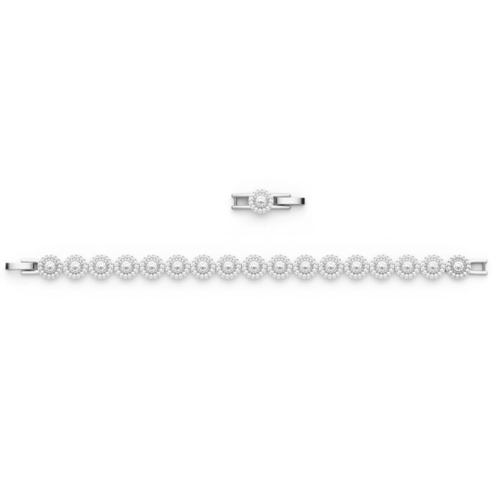 Pulsera de Tenis Angelical con Cristales Transparentes en rodio - Imagen 8