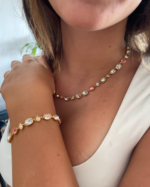 Pulsera Festival Rose con cristales Swarovski bañada en oro - Imagen 10