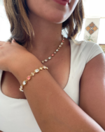 Pulsera elegante rosa vintage