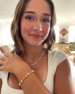 Pulsera Festival Rose con cristales Swarovski bañada en oro - Imagen 4