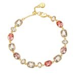 Pulsera baño de oro rosa mujer