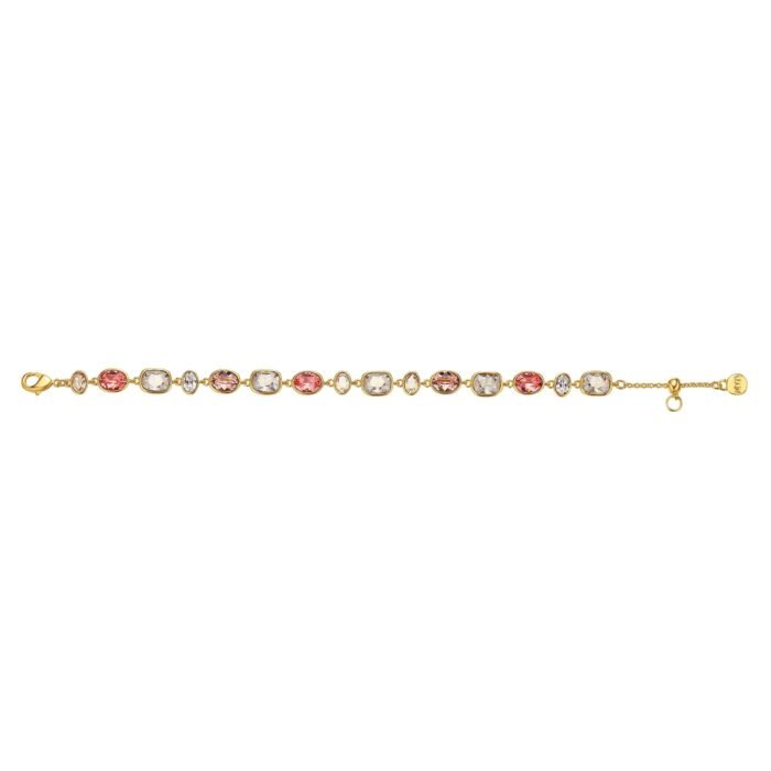 Pulsera Festival Rose con cristales Swarovski bañada en oro - Imagen 11