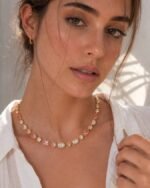 Collar Festival Rose con Cristales Austriacos en Oro Rosa - Imagen 8