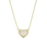 Collar Corazón Alana con Cristales Transparentes en Oro