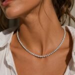 Collar Tennis Oro con Cristales de Austria Ajustable – Collar Mujer Elegante - Imagen 4