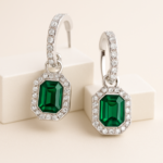 Conjunto Aros Eternity Mix y Charms Octágono Halo con Cristales de Austria en Rodio - Imagen 11