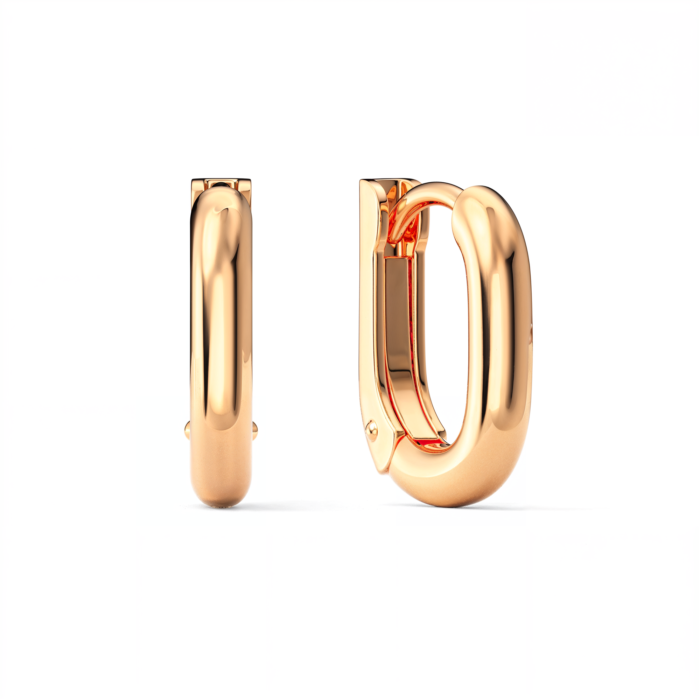 Argollas Mini Essentials con baño de oro rosa