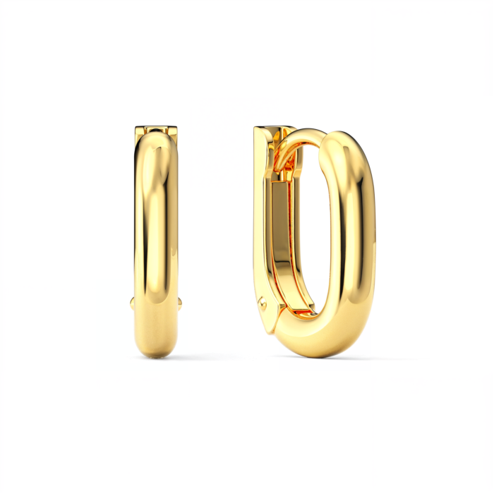 Argollas pequeñas de 12 mm con baño de oro Bloom
