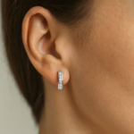 Aros Eternity 12 mm Cristales Transparentes Rodio - Imagen 2