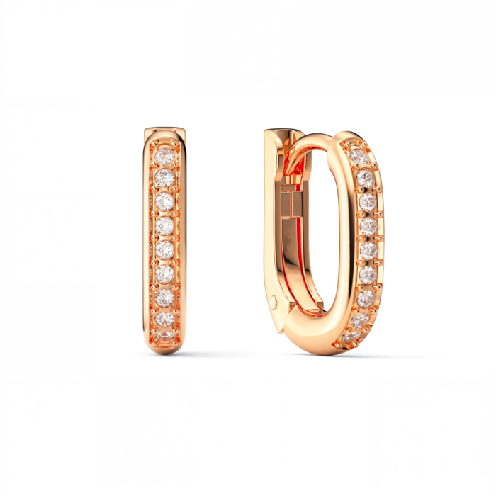 Pendientes eternity 12 mm oro rosa Bloom