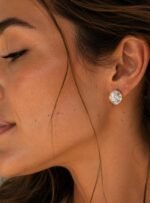Aros Cushion 12 mm con Cristales Transparentes en Oro - Imagen 4