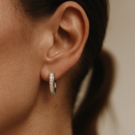 Aros Eternity 12 mm Cristales Transparentes Rodio - Imagen 4