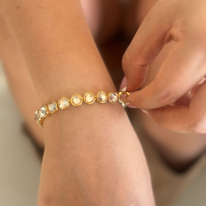 pulsera tennis con cristales de Austria